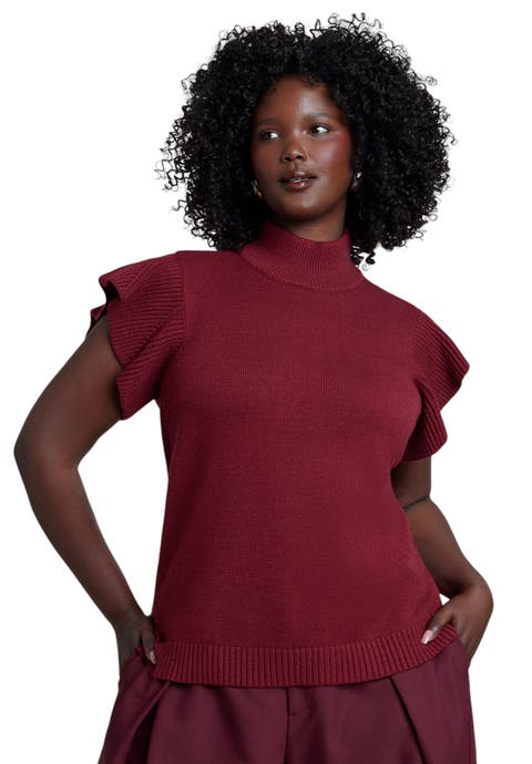 Ruffle Sleeve Sweater (plus)