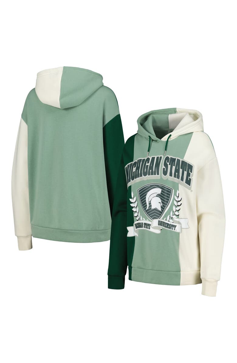 GAMEDAY COUTURE Women's Gameday Couture Green Michigan State Spartans Hall of Fame Colorblock Pullover Hoodie, Main, color, Green