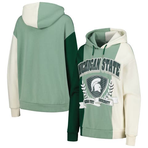 Women's Gameday Couture Green Michigan State Spartans Hall of Fame Colorblock Pullover Hoodie