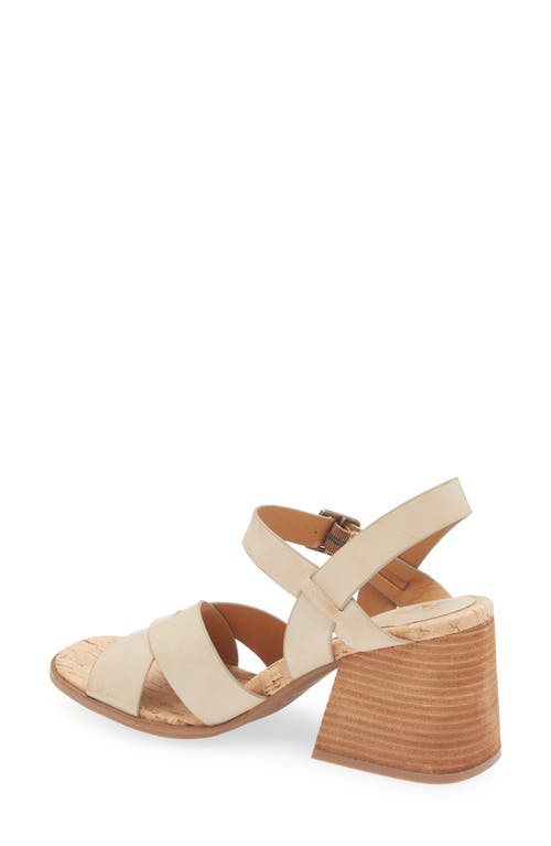 Korks Pacye Block Heel Sandal In Cream