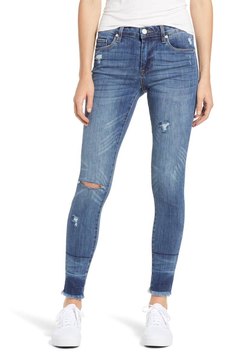 BLANKNYC The Bond Distressed High Waist Ankle Skinny Jeans, Main, color, 