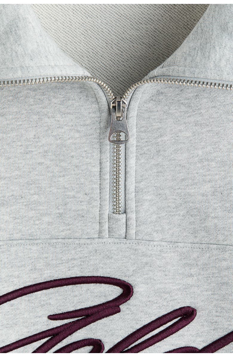 H&M Relaxed Fit Zip-top Sweatshirt, Alternate, color, Gray Melange/Golden