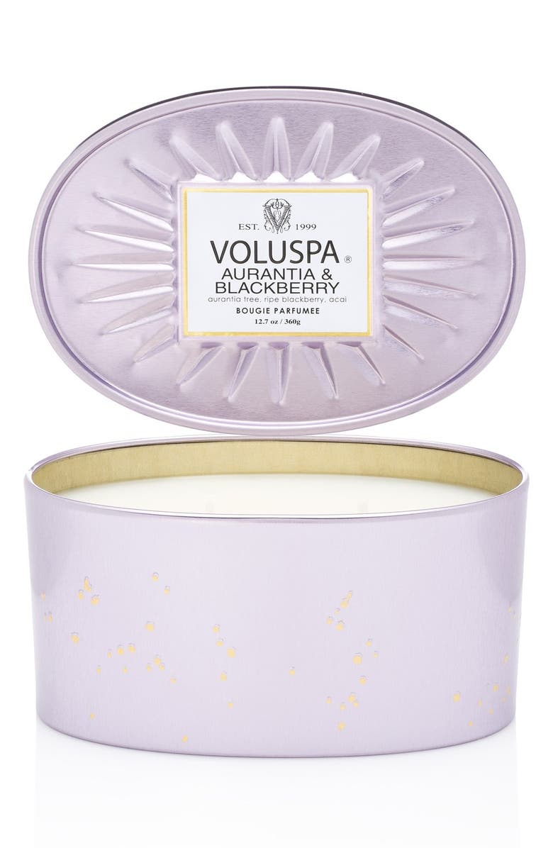 Voluspa 'Vermeil - Aurantia & Blackberry' Two-Wick Candle, Main, color, 
