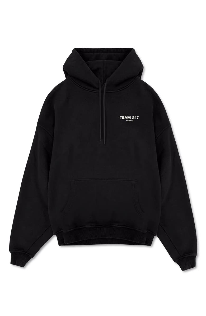 Represent Team 247 Oversize Graphic Hoodie, Alternate, color, Jet Black