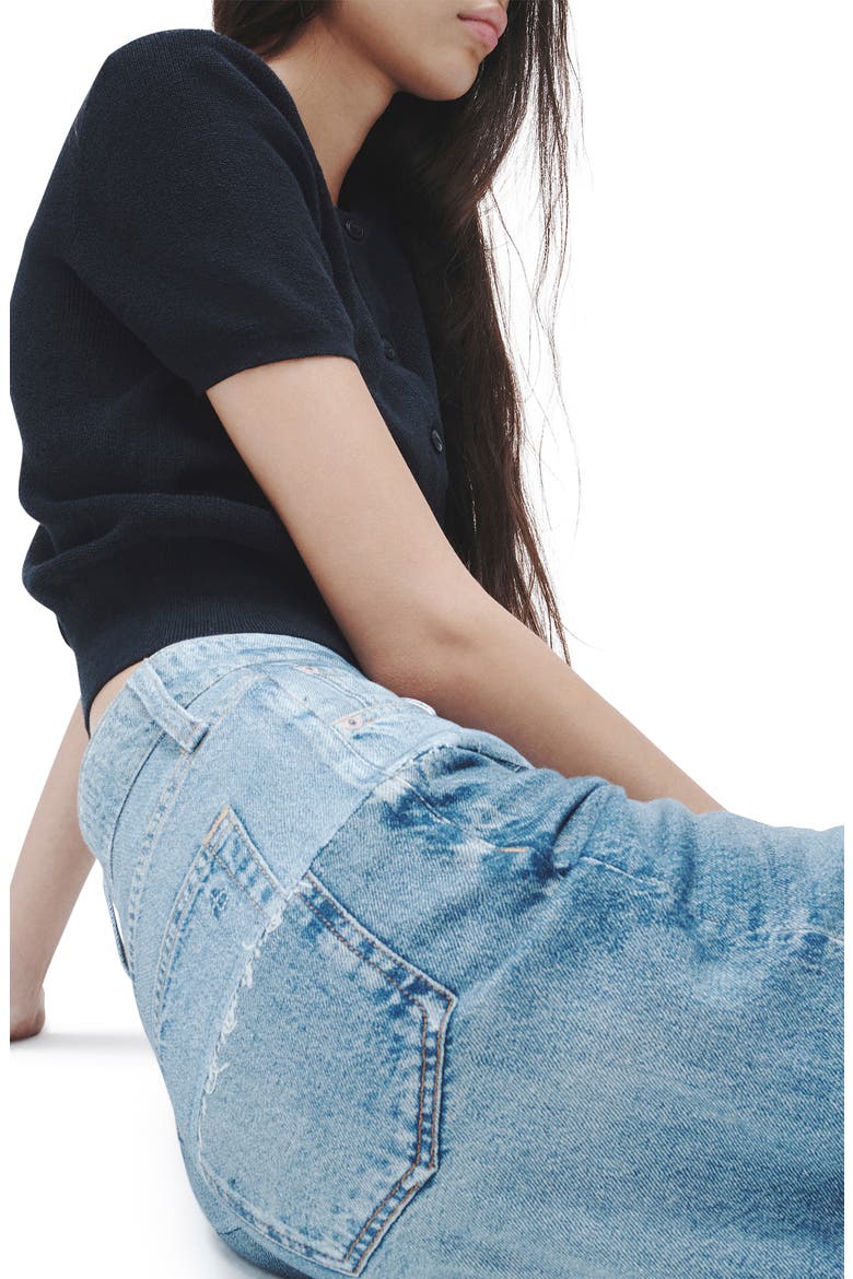 rb Miramar Sofie High Waist Ankle Wide Leg Terry Sweatpant Jeans, Alternate, color, ANTONIA