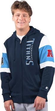 STARTER Men's Starter Navy Tennessee Titans Extreme Full-Zip Hoodie