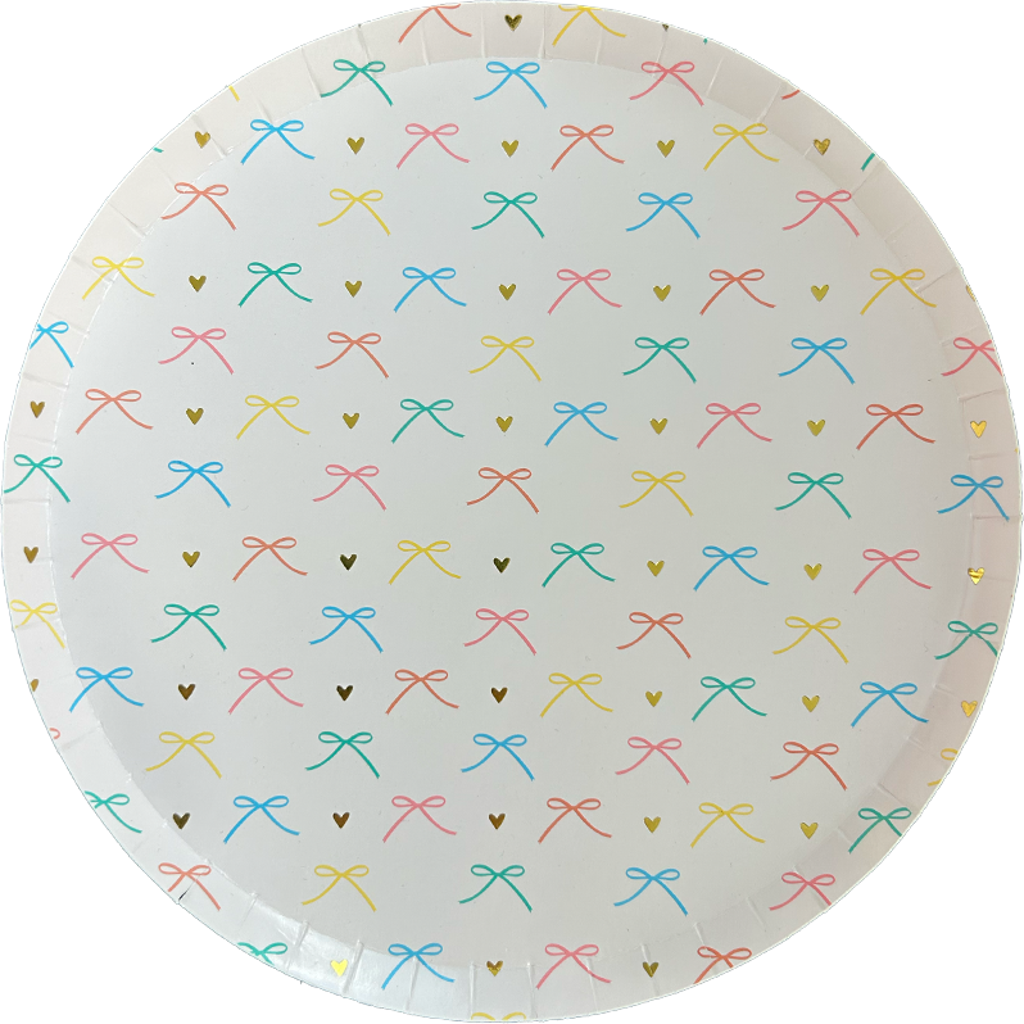 Jollity & Co Bows Dinner Plates In Assorted Pre-pack