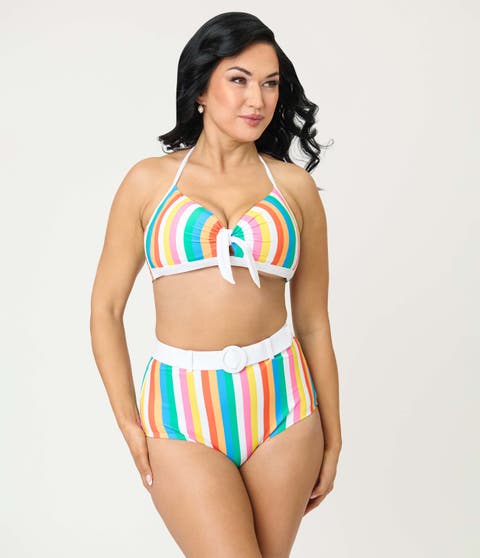 High Waisted Belted Redondo Swim Bottoms