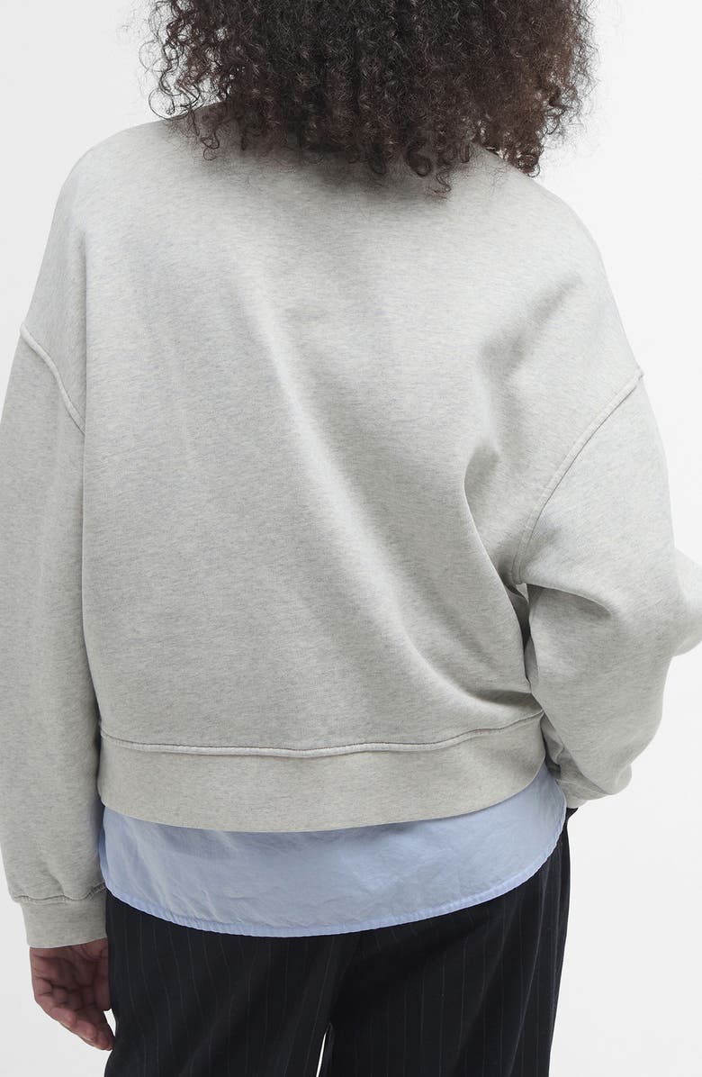 Barbour Silverdale Bouclé Logo Cotton Graphic Sweatshirt, Alternate, color, 