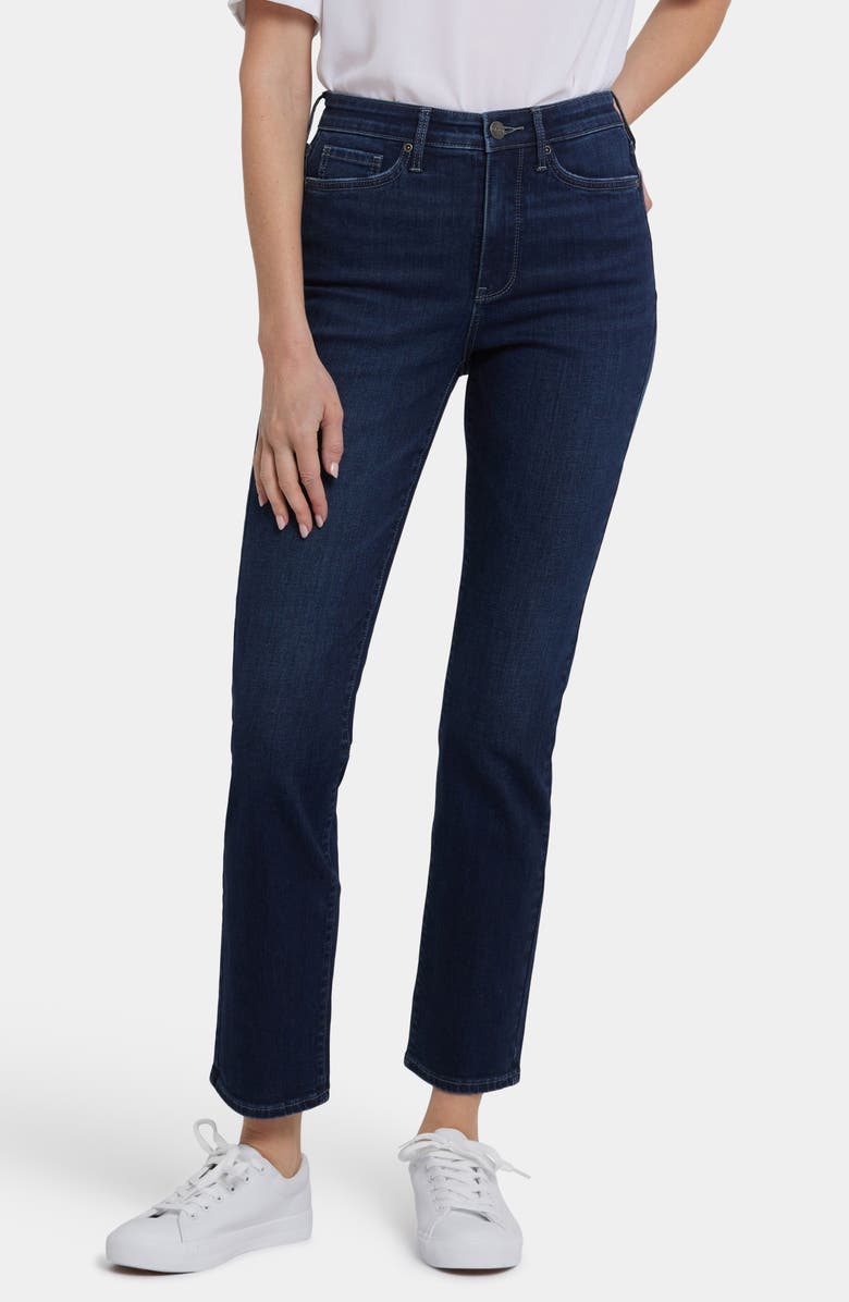 NYDJ Sheri High Waist Slim Straight Leg Jeans, Main, color, Ink Skyline