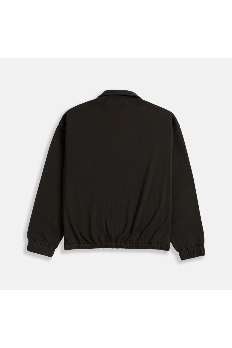 Foundry Jacket - Heavyweight Cotton Workshirt, Cropped Unisex, Alternate, color, black