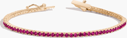 Aurate New York Lab Grown 3ct Red Ruby Tennis Bracelet