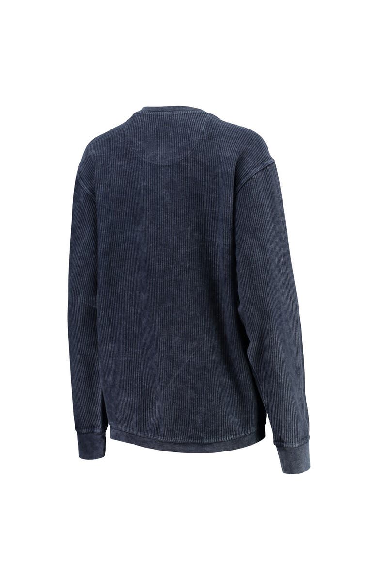 PRESSBOX Women's Pressbox Navy Auburn Tigers Comfy Cord Vintage Wash Basic Arch Pullover Sweatshirt, Alternate, color, Navy