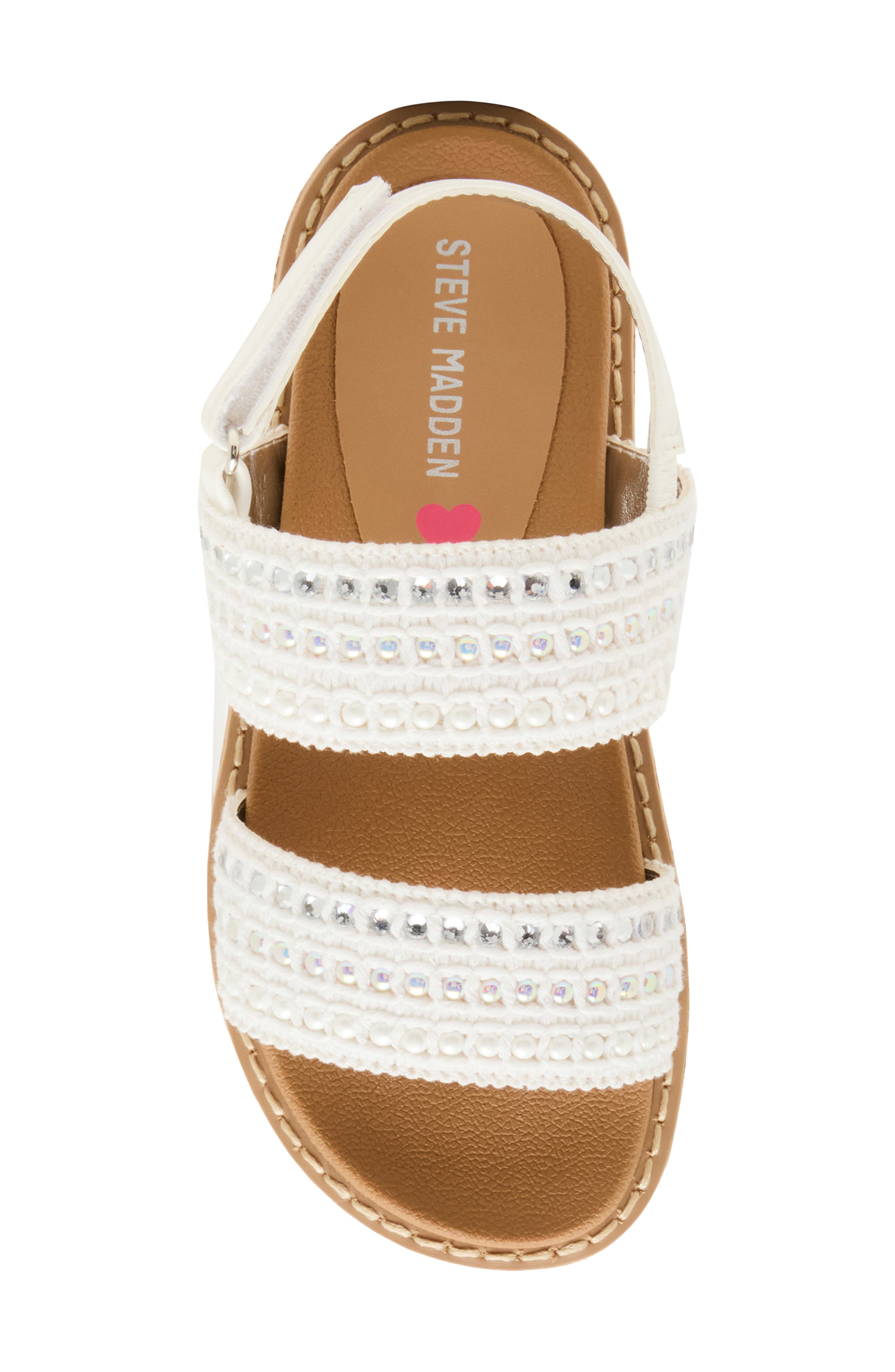 Steve Madden Kids' Rissa Platform Sandal, Alternate, color, White