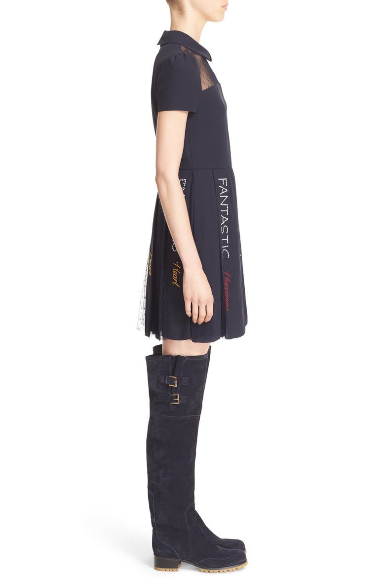 Embroidered Dress, Alternate, color, NAVY