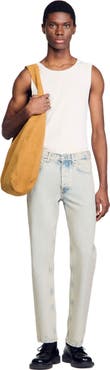 SANDRO Regular faded jeans