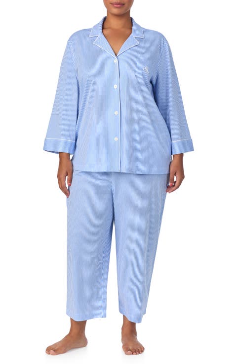 Knit Crop Pajamas (Plus Size)