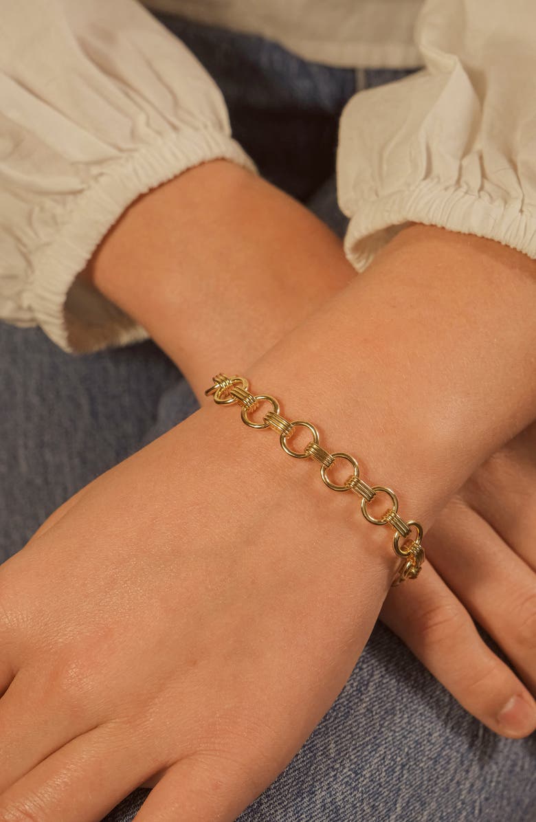 Sterling Forever Rhys Chunky Chain Bracelet, Alternate, color, Gold