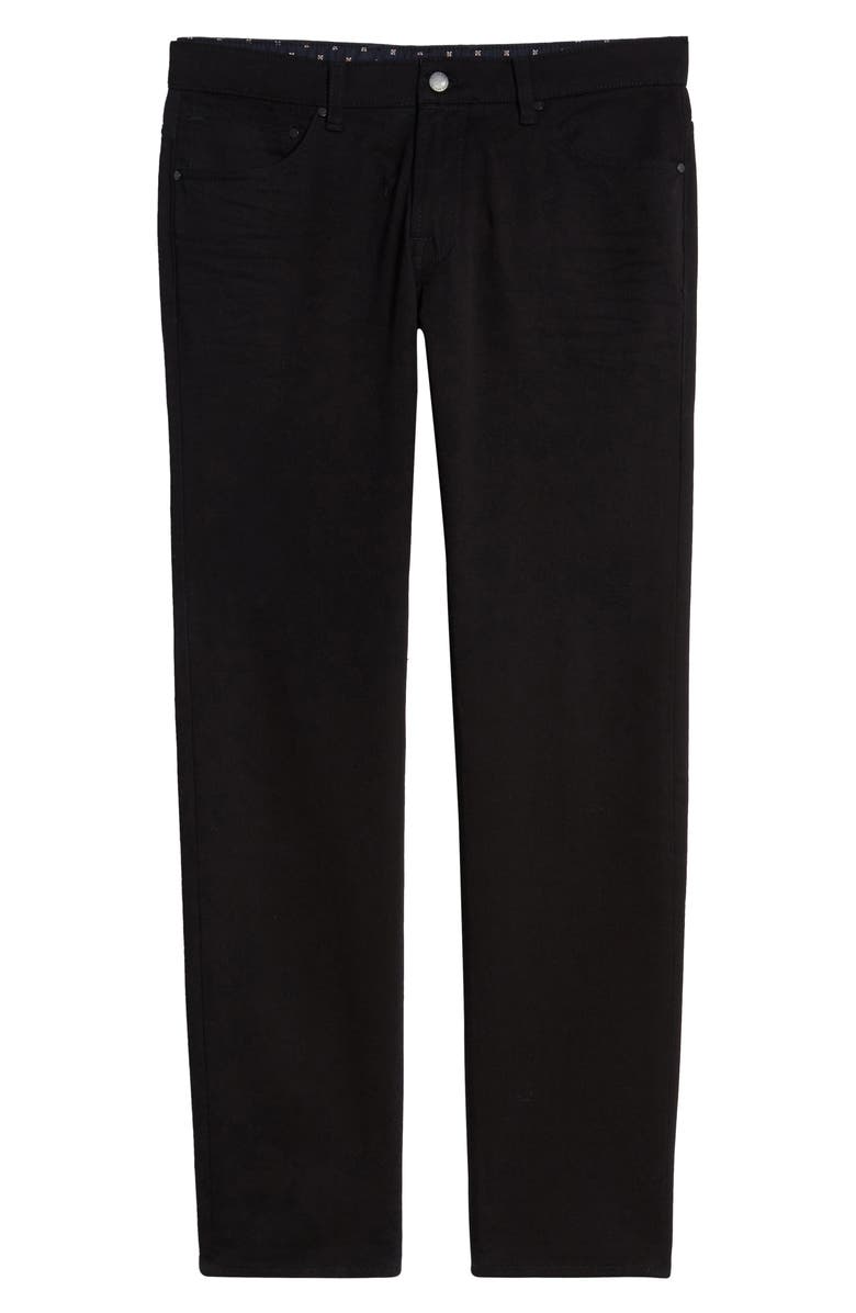 Ted Baker London Straight Fit Black Jeans, Alternate, color,