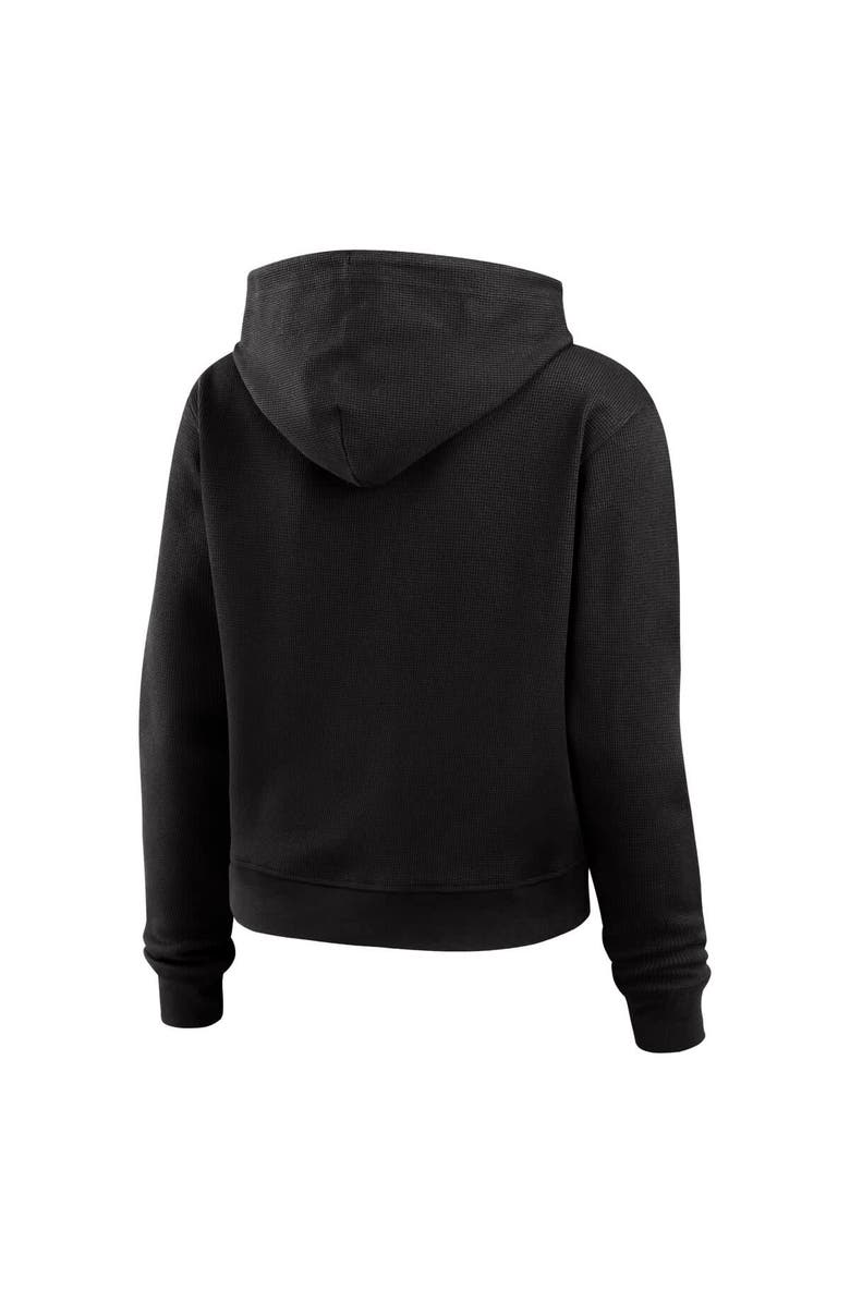 WEAR by Erin Andrews Women's WEAR by Erin Andrews  Black Las Vegas Raiders Waffle Hoodie Pullover Top, Alternate, color, Black
