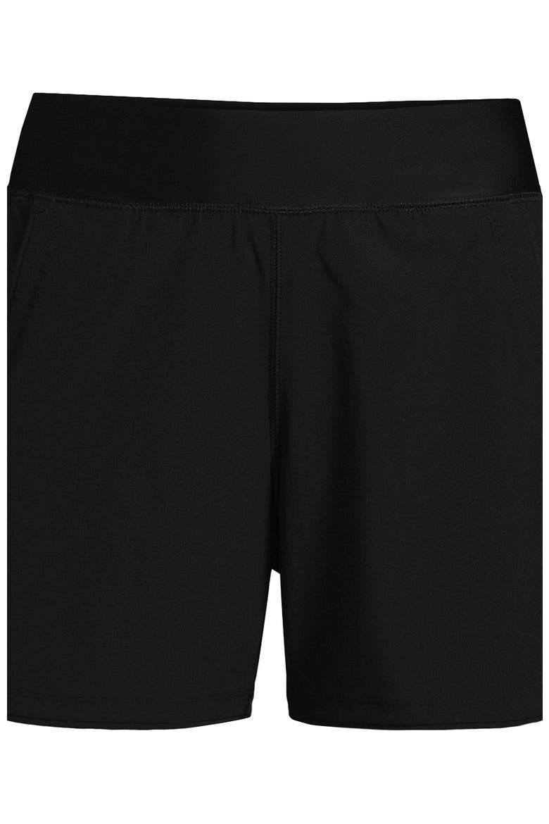 Plus Size SunShade UPF 50 5" Board Shorts with Panty, Alternate, color, Black