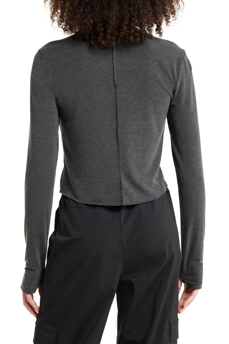 Streamline Reverse Seamed Top, Alternate, color, GREY DARK CHARCOAL