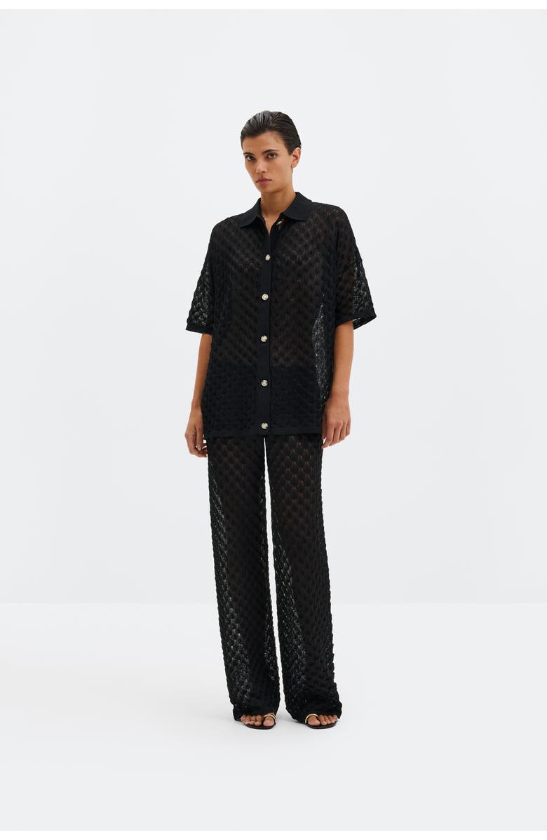 Malina Alissa Knitted Pants, Alternate, color, Black