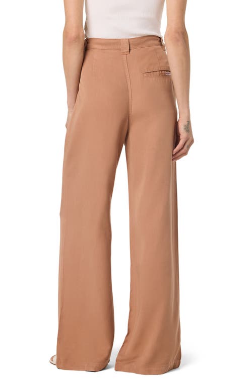 Hudson Jeans High Waist Tie Front Wide Leg Pants In Camel