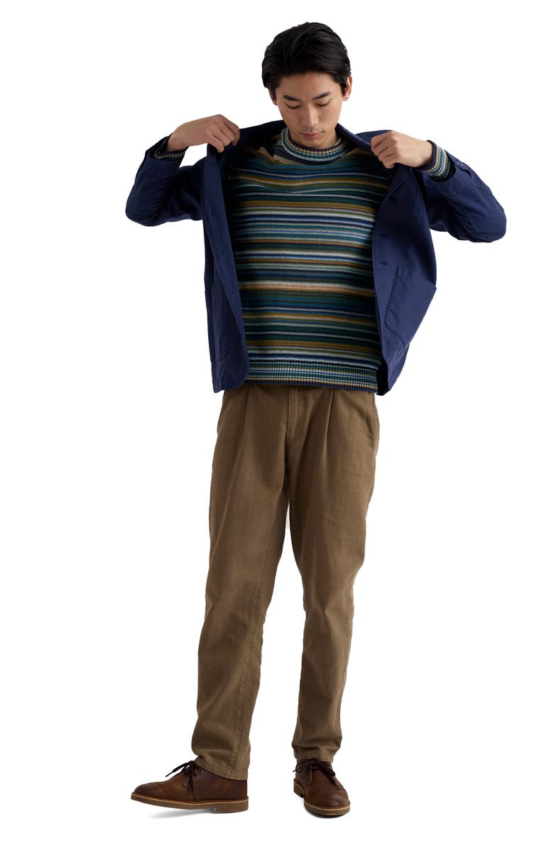 Seasalt Cornwall Trenale Stripe Organic Cotton Crewneck Sweater, Alternate, color, Sown Atlantic