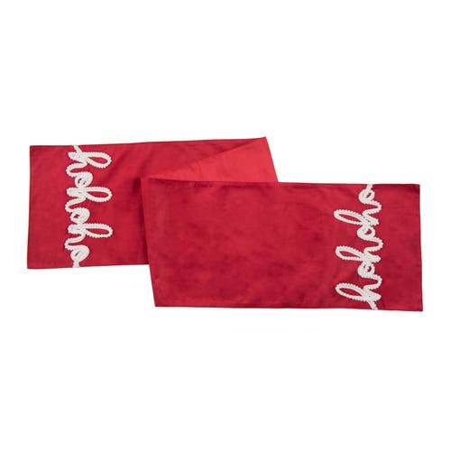 C & F Home C&f Home Christmas Holiday Red "ho Ho Ho" Sentiment Table Runner 13" X 68" In Red