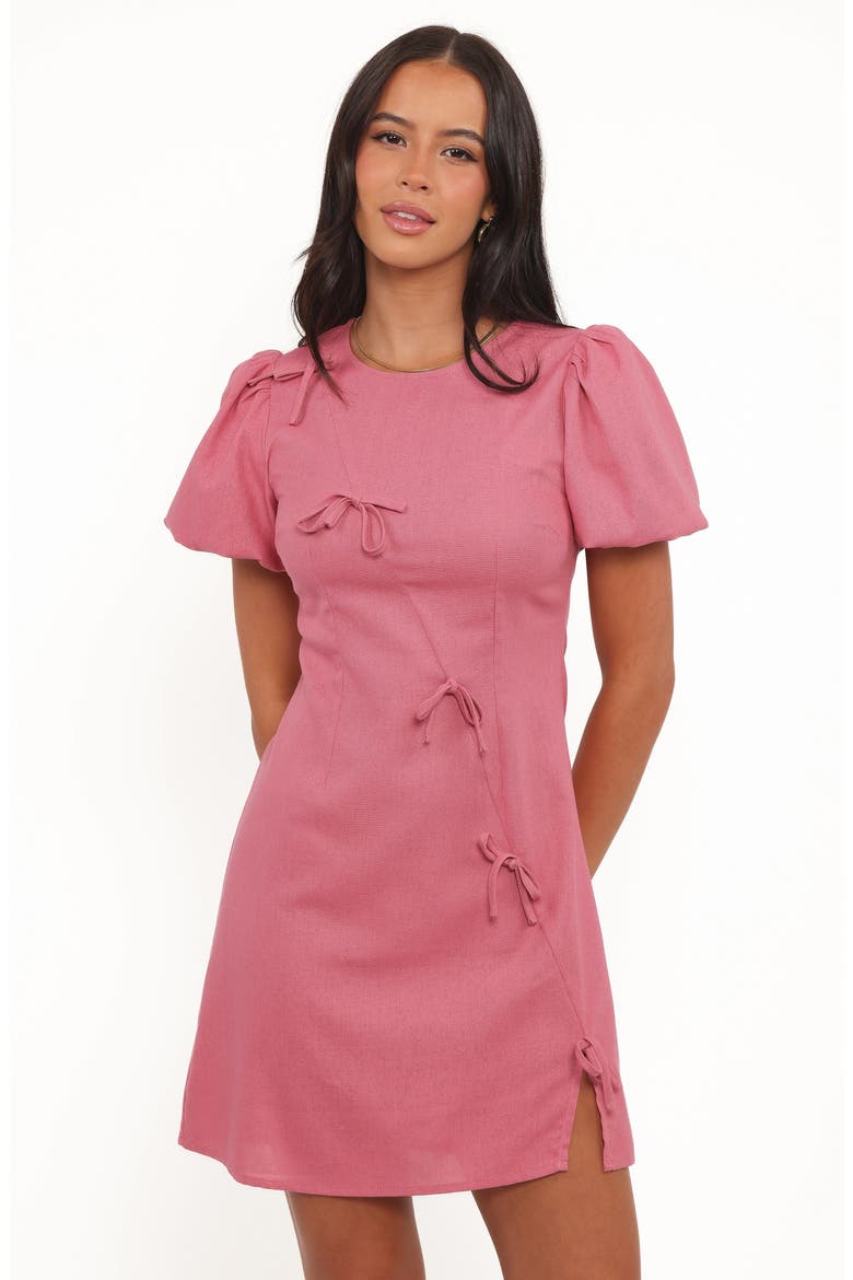 Ruthie Puff Sleeve Minidress, Alternate, color, ROSE