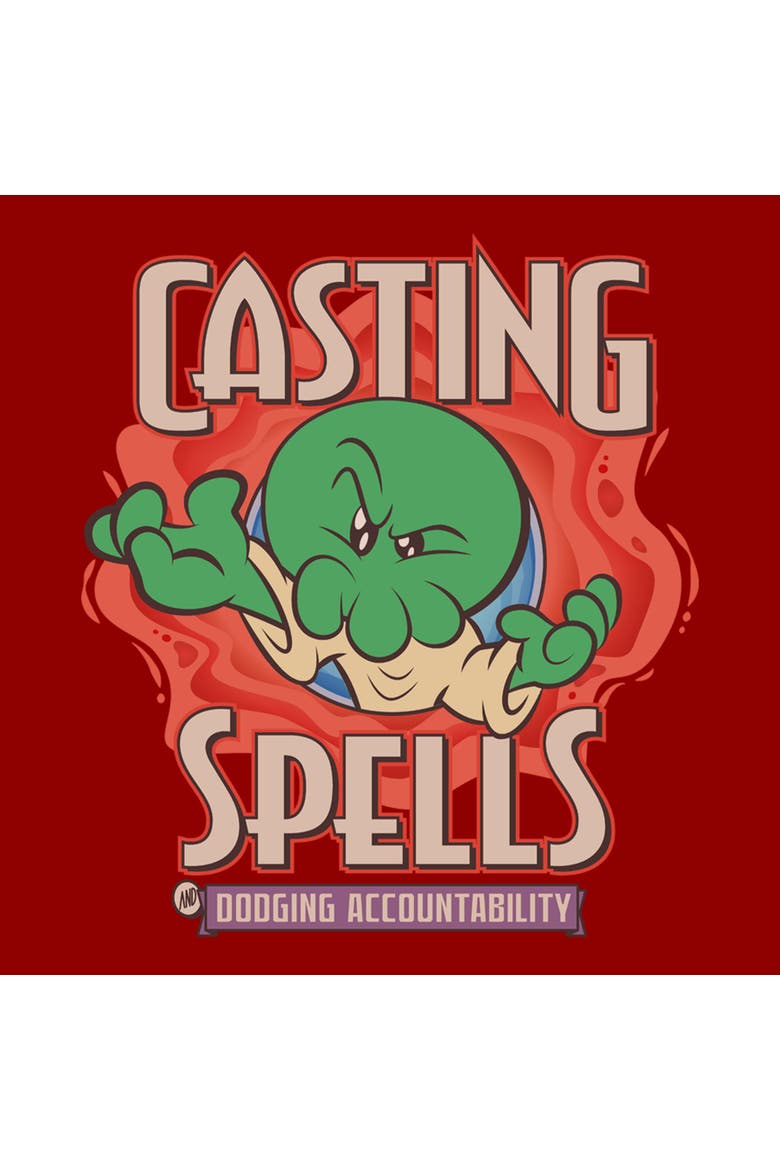 Junior's Minions & Monsters Casting Spells  Graphic T-Shirt, Alternate, color, Red