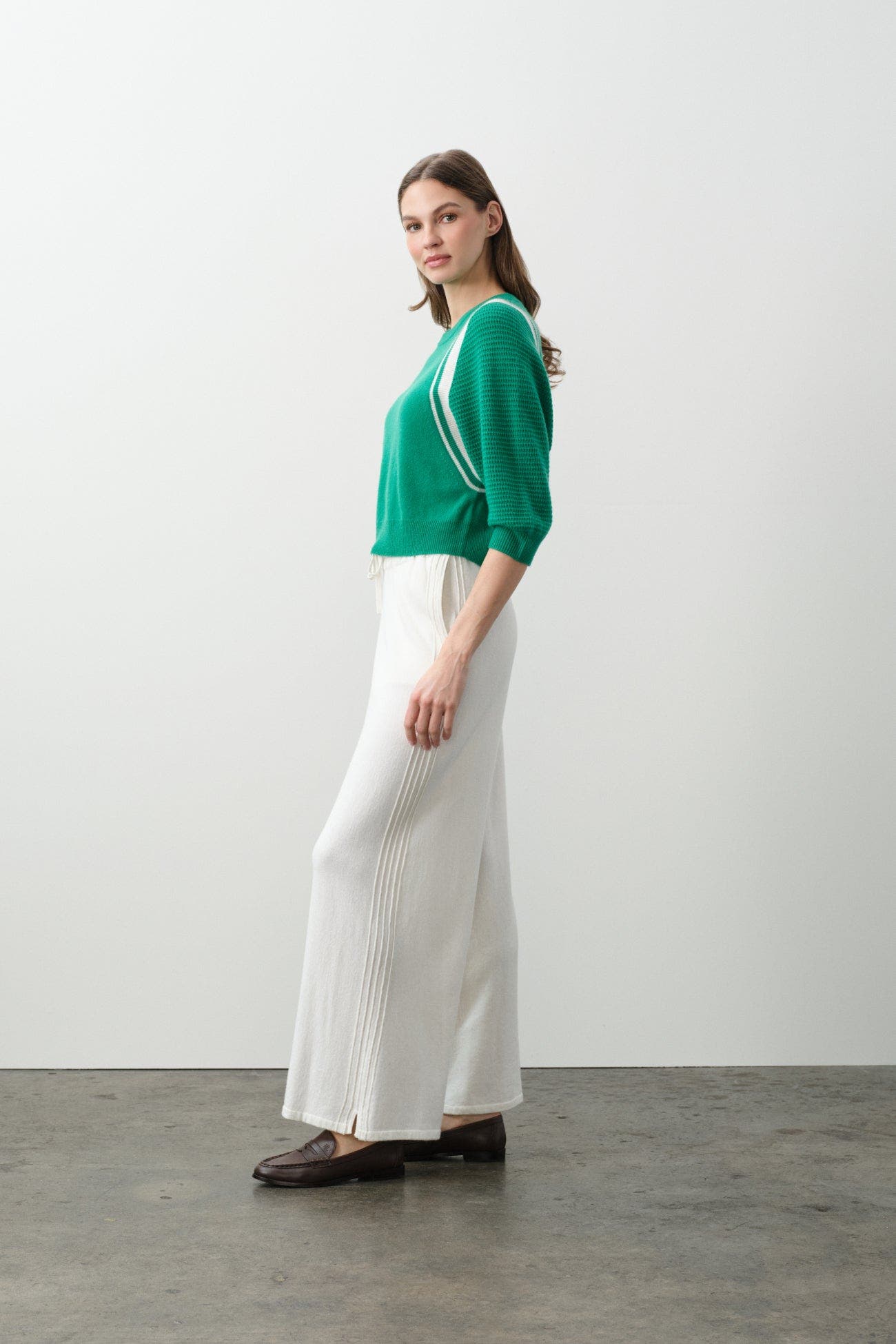 Amanda Cropped Dolman Crewneck - image 2