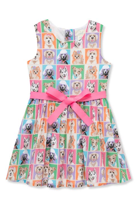 Kids' Pup Print Sleeveless Cotton Dress (Toddler, Little Kid & Big Kid)