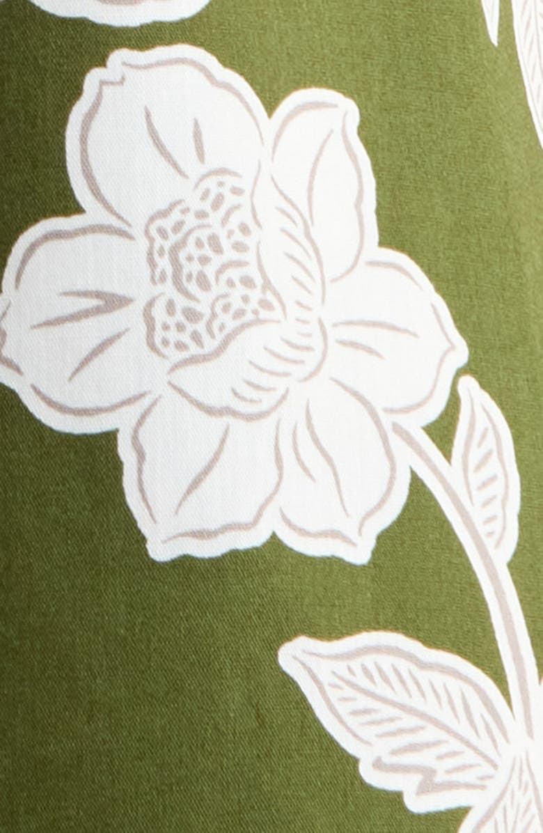 SUGARLIPS Haizley Floral Print Cap Sleeve Shirt, Alternate, color, Cream-Green