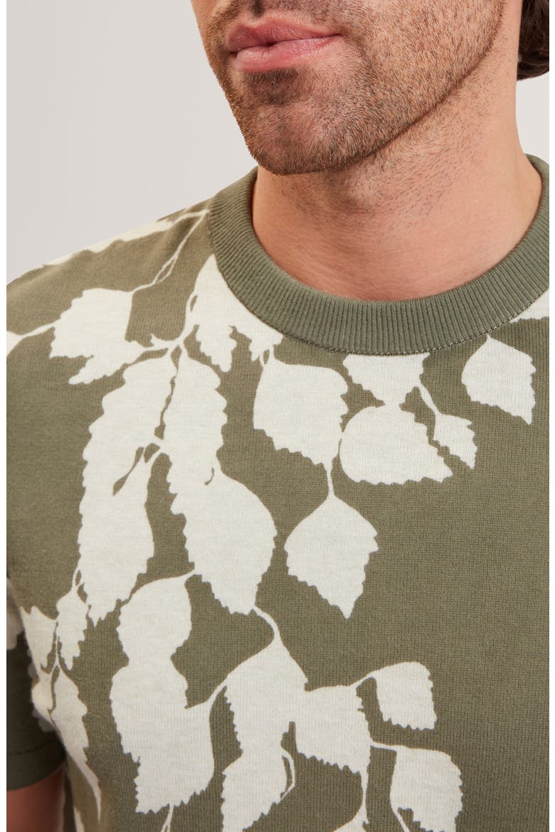 Alddat Leaf Print T-Shirt, Alternate, color, PL-GREEN