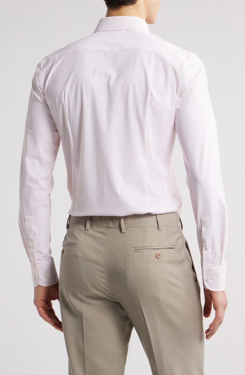 BOSS Hank Kent Slim Fit Performance Stretch Dress Shirt, Alternate, color, Light Pink