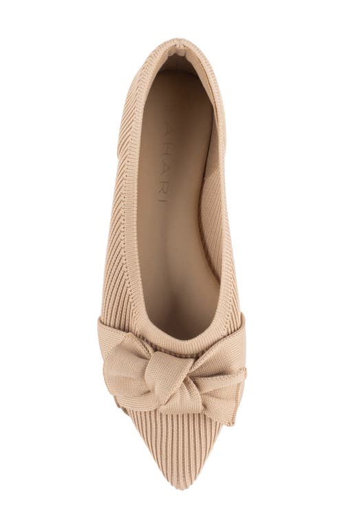 Tahari Montserrat Pointed Toe Flat In Nude