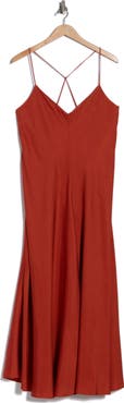 Vince A-Line Silk Blend Slip Dress