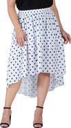 Standards & Practices Polka Dot Tiered High-Low Skirt