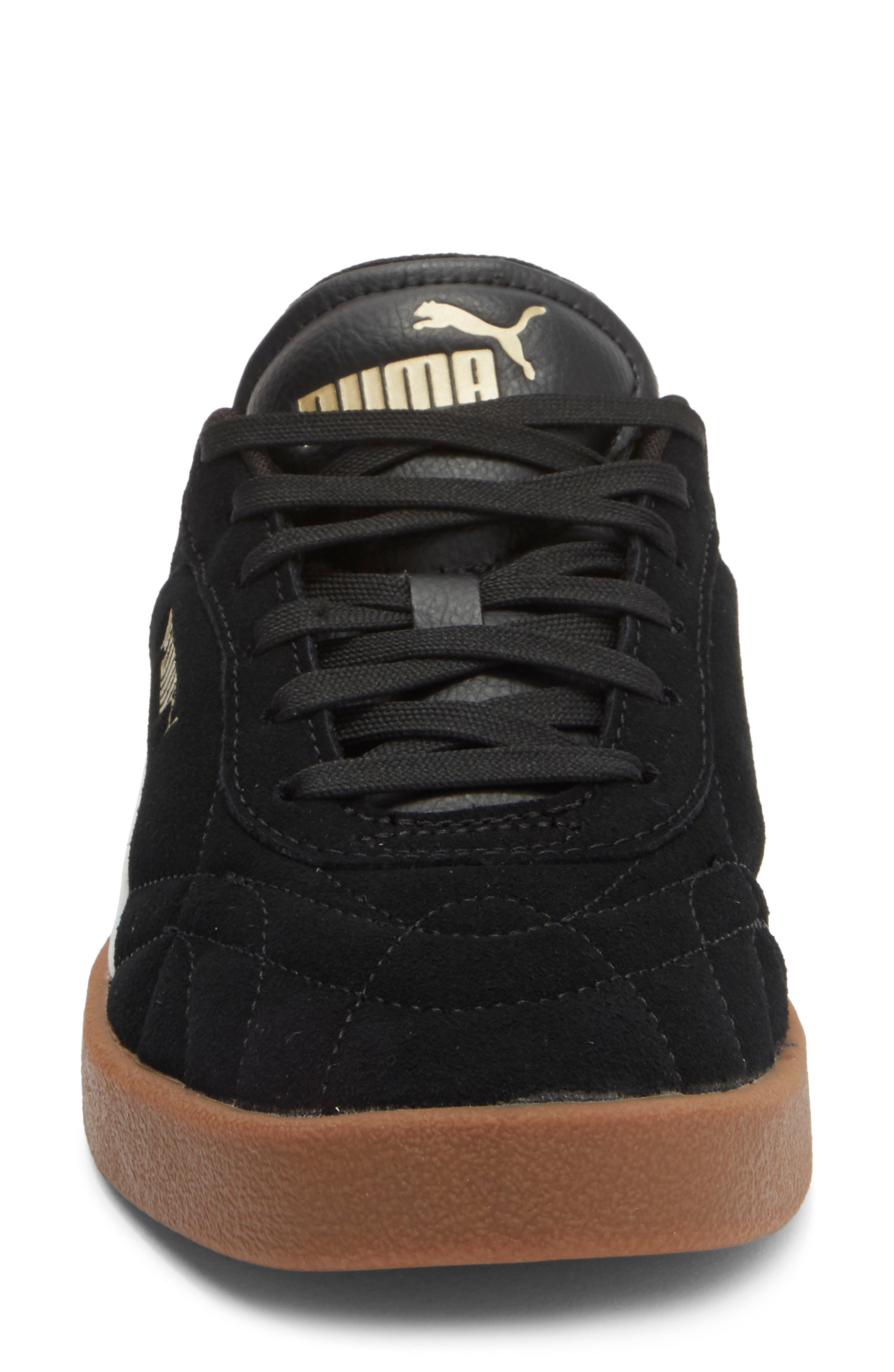 PUMA Club II Indoor Sneaker, Alternate, color, Puma Black/ Puma Gold/ Gum