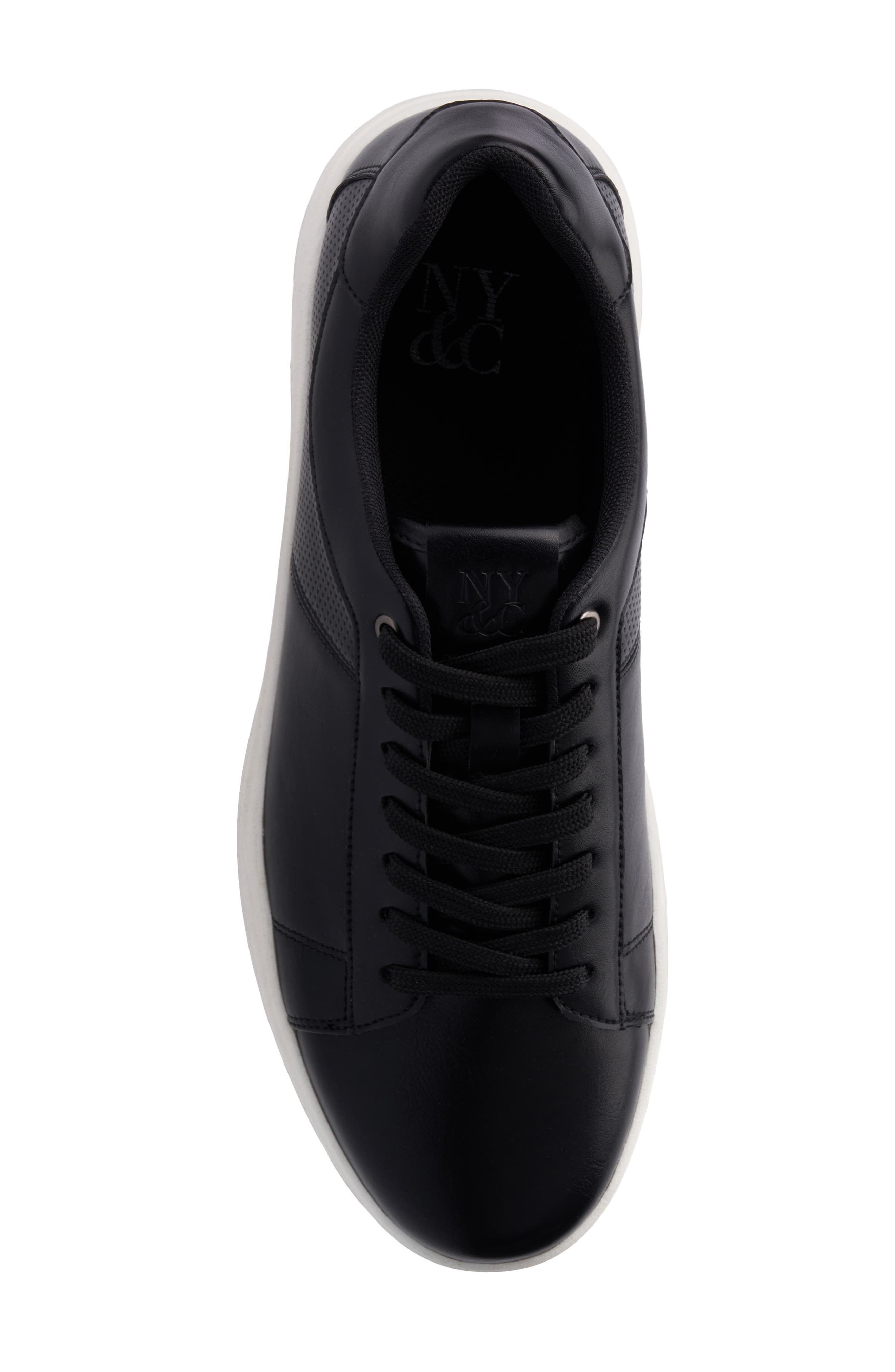 NEW YORK AND COMPANY Brent Low Top Sneaker, Alternate, color, Black