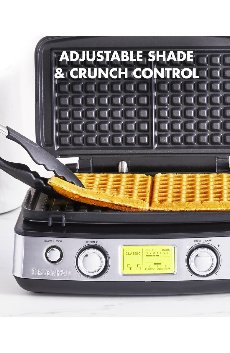 GreenPan Elite Ceramic Nonstick 2-Square Waffle Maker, Alternate, color, 