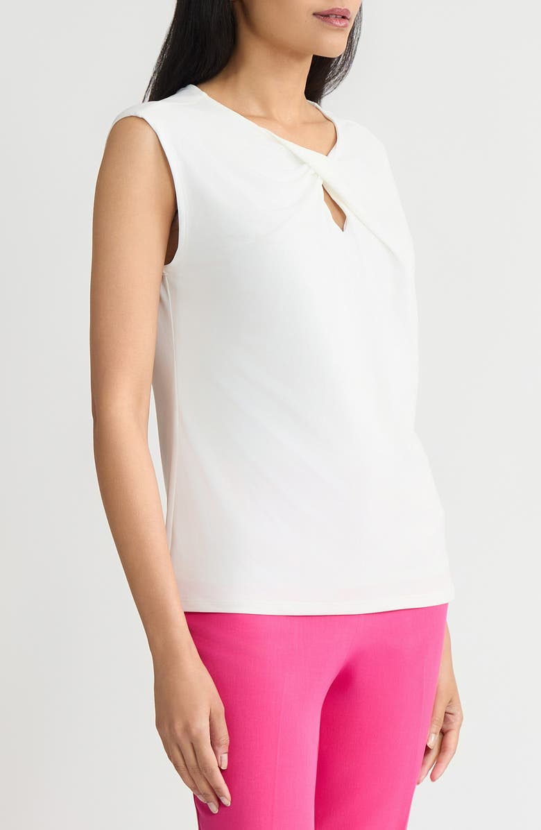 KASPER Keyhole Twist Neck Cap Sleeve Top, Alternate, color, 
