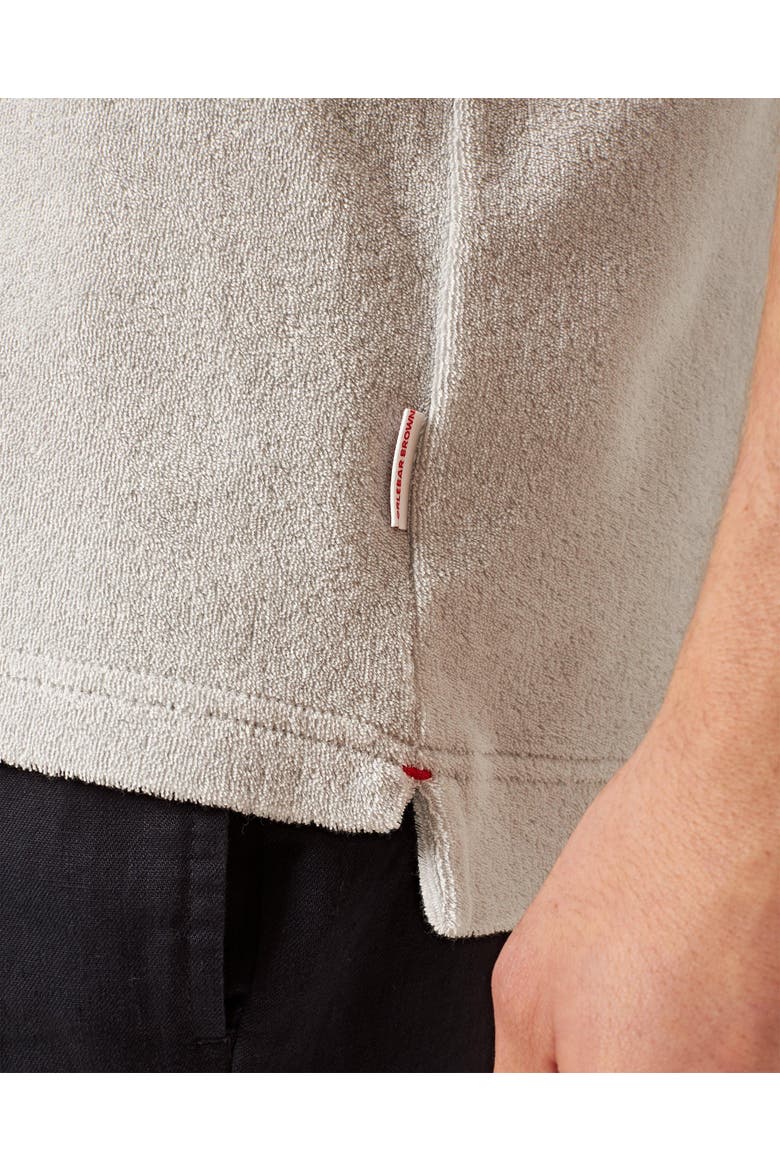 Terry Towelling Tailored Fit Towelling Polo Shirt, Alternate, color, White Jade