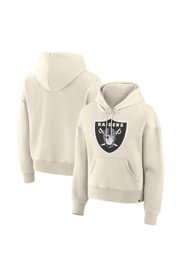 Women's Fanatics Cream Las Vegas Raiders Dove Legacy Pullover Hoodie, Main, color, Cream