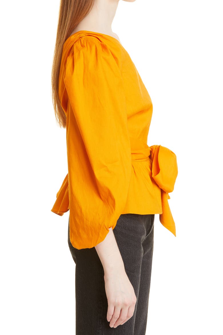 Lera One-Shoulder Top, Alternate, color, DARK ORANGE
