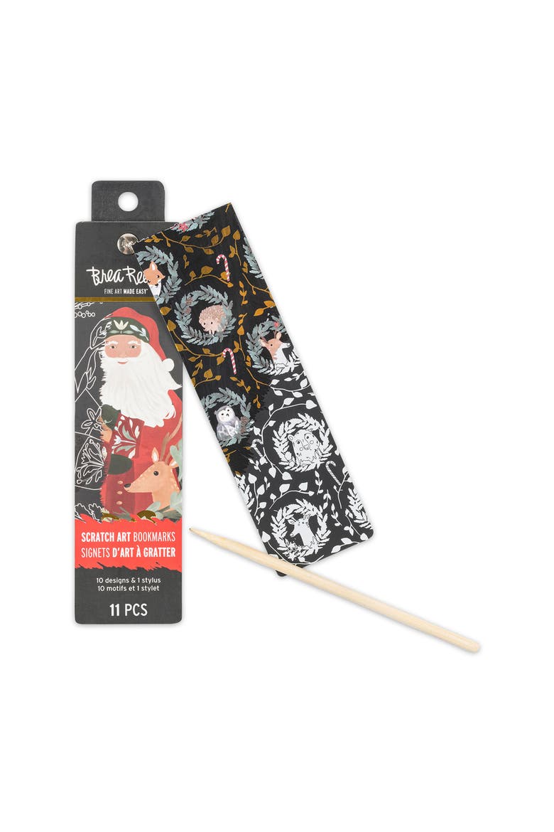 Scratch Art Bookmark Kit Woodland Holiday 10 Bookmarks, Alternate, color, Multicolored