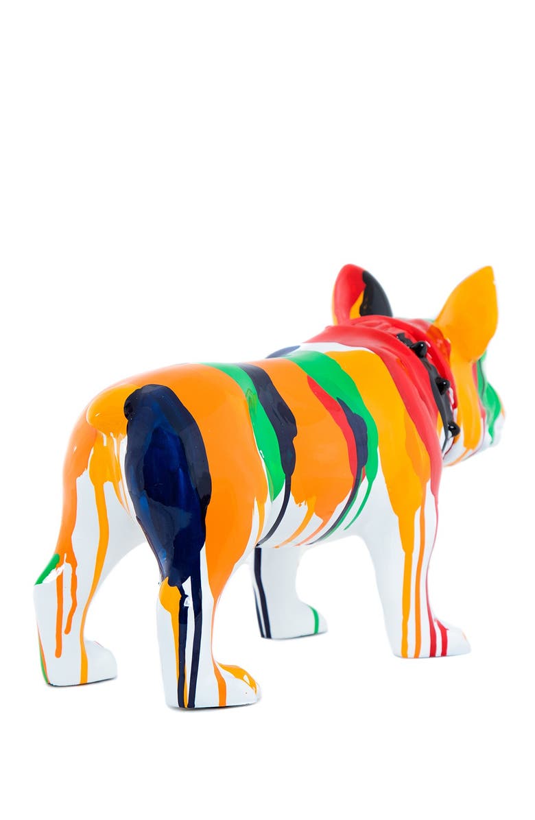 INTERIOR ILLUSIONS Standing Bulldog Splatter Art Dog, Alternate, color, Multi-Color