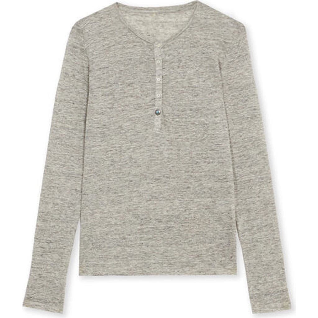 Fortela Coralie Seraph Melange Linen T-shirt In Gray